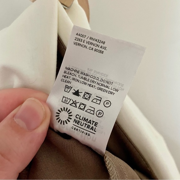 NEW Reformation Stevie Wide Leg Trouser Pant Mushroom Brown Size 22 NWT - Picture 15 of 15